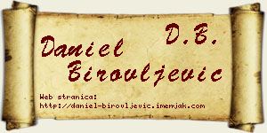 Daniel Birovljević vizit kartica